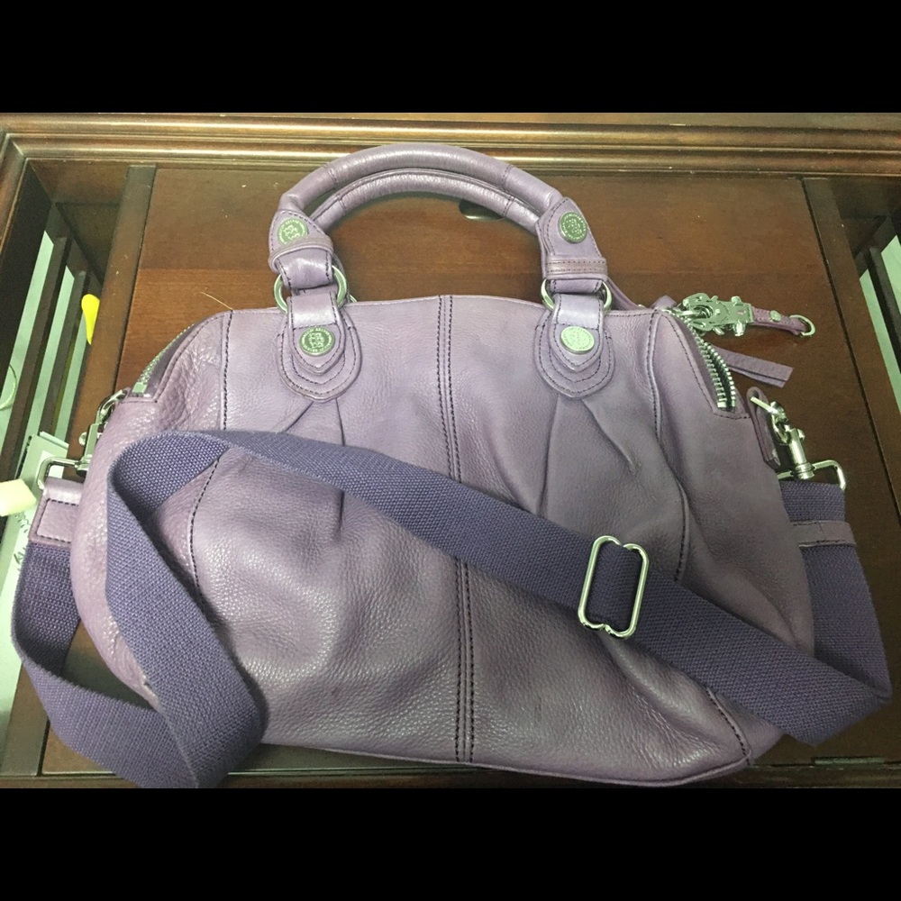 George Gina and Lucy Purple Leather Handbag